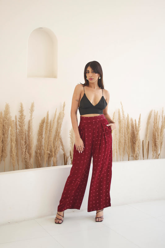 Jade Trousers- Maroon