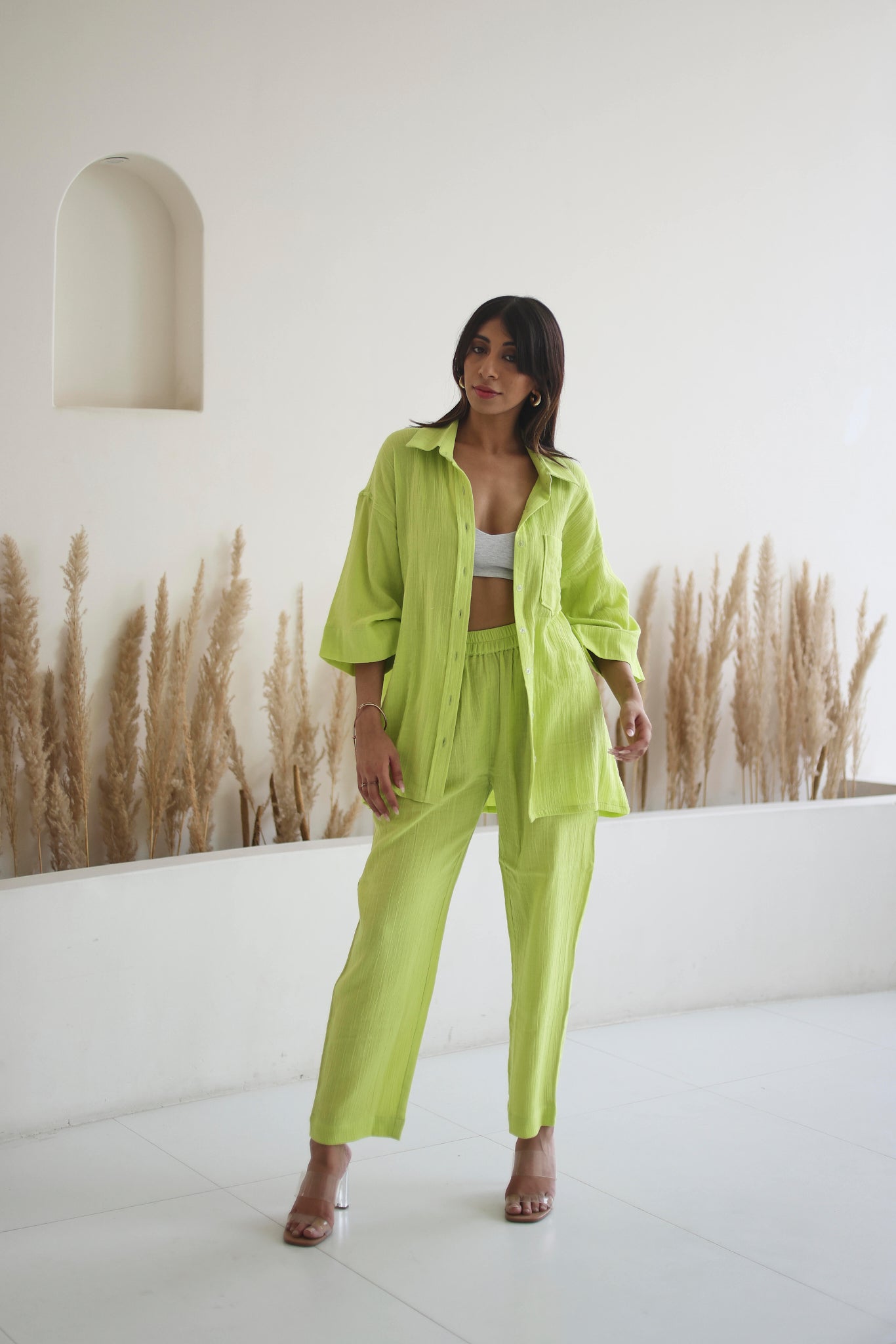 Lana Set with Pants- Light Green