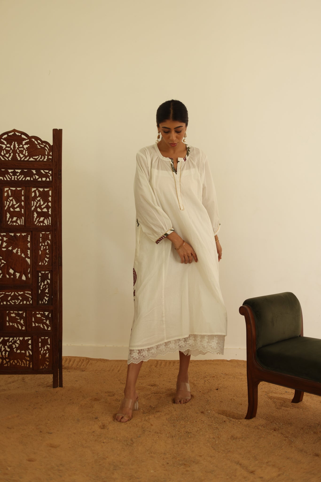 Ivory Flow Kurta Dress