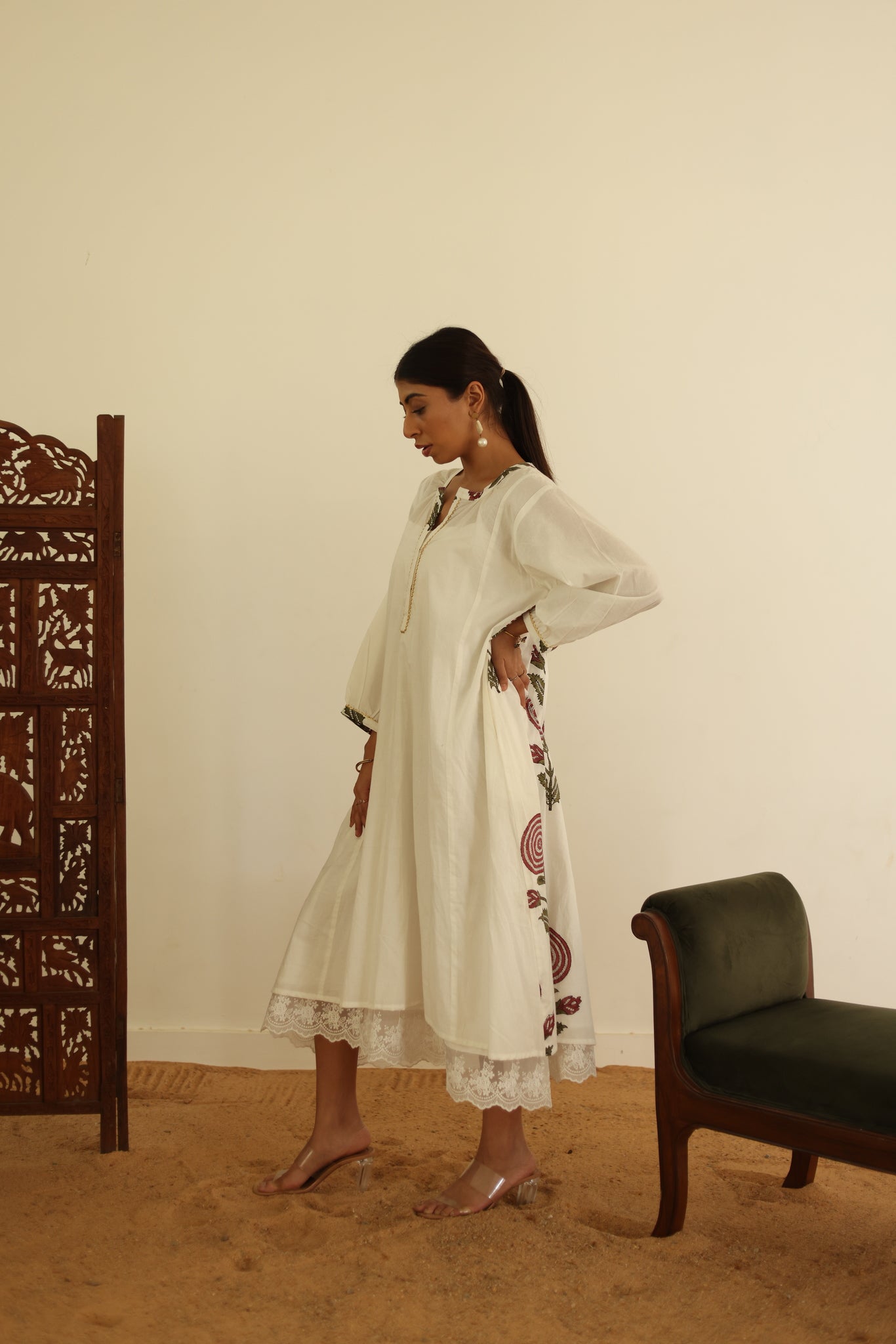 Ivory Flow Kurta Dress